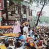 Shah's roadshow near the Dharmatolla crossing