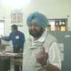 Punjab CM Captain Amarinder Singh casts his vote at polling booth in Patiala