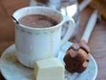 Hot chocolate and cheese
