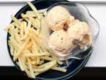 Fries and ice cream