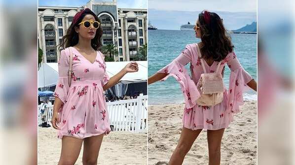 Hina Khan is a head-turner in this floral pink dress