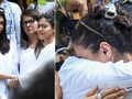 Kajol breaks down as Aishwarya Rai Bachchan consoles her at Veeru Devgan's funeral