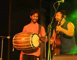 Band Paridhi and Bangladeshi band Joler Gaan perform together at Uttam Mancha
