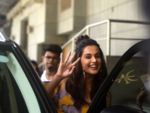 Taapsee greets the papz with a smile!