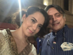 Kangana shares a selfie with Shashi Tharoor