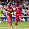 Hope and Pooran during their 68-run stand. (AP photo)