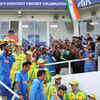 Fans clicking photos of the players