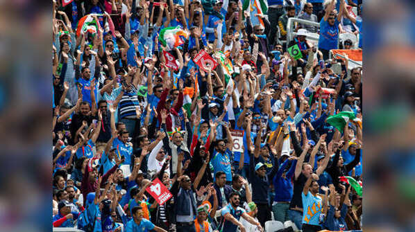 Fans come out in huge numbers to support the Indian team