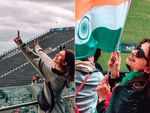 Kishwer Merchant proudly waves India’s flag