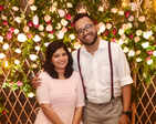 Singer Sachin Warrier and Pooja's wedding reception