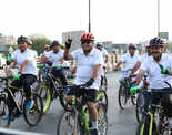 DGP, UP leads a cycle rally to drive home a point in Lucknow