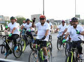 DGP, UP leads a cycle rally to drive home a point in Lucknow