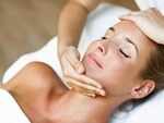 Facial massage with hands