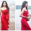 Photos: Pooja Sawant dazzles in a red outfit as she gets snapped for an event