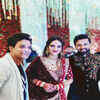 Nusrat looks drop dead gorgeous in wine-coloured velvet lehenga