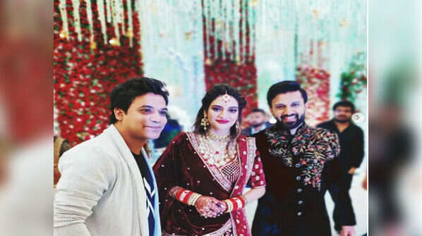Nusrat looks drop dead gorgeous in wine-coloured velvet lehenga