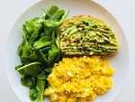 Avocado and scrambled eggs