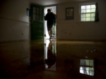 Water entered the basement of houses