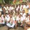 BJP workers in Dharwad stage protest demanding resignation of CM HD Kumaraswamy and formation of BJP govt in the state.