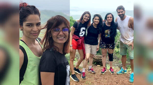 Kumkum Bhagya’s Sriti Jha, Charu Mehra, Shabir Ahluwalia and the entire cast go trekking; see pics from their fun outing