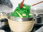 ​Blanching the vegetables