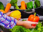 Washing firm fruits and vegetables