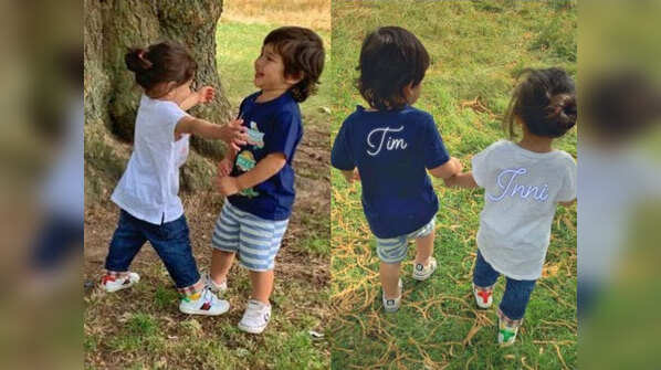 Taimur Ali Khan and Inaaya Naumi Kemmu have a baby's day out in London