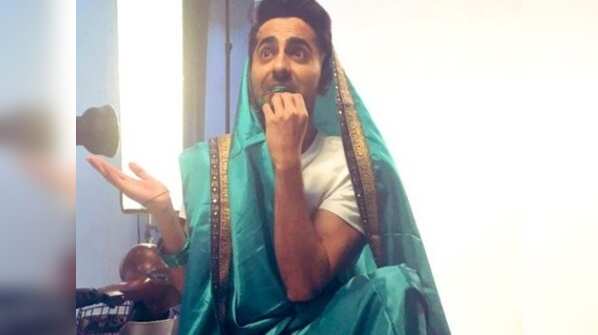 Ayushmann Khurrana wins over the #SareeTwitter trend