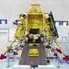 A shot of the Pragyan Rover on the ramp of the Vikram Lander in clean room, prior to its integration with the launch vehicle