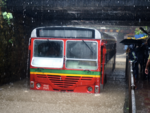 Bus stuck in Malad subway