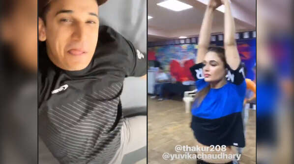 Prince and Yuvika make warm-up look fun