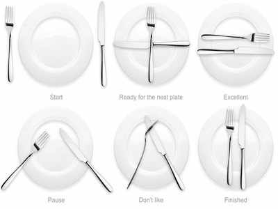Table etiquette: How you place your cutlery and what it says
