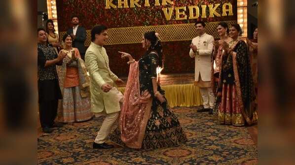 Kartik and Vedika dancing together