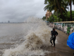 Mumbaikars witness high tide at Dadar Chowpatty, Marine Drive