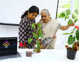 City environmentalists and tree lovers listen to the music in plants 