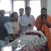 Yog guru Ramdev pays last tribute to former external affairs minister & BJP leader Sushma Swaraj, at her residence. She passed away last night due to cardiac arrest.