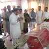 BJP national working president JP Nadda pays last respect to SushmaSwaraj, at her residence