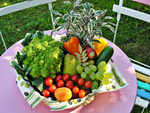 Raw fruits and vegetables