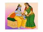 Lord Krishna and Draupadi