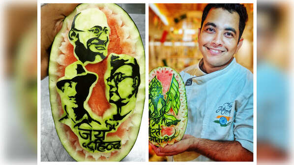 You can't miss these unique Independence Day watermelon carvings