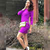 Amruta Khanvilkar looks stunning in her pink bodycon dress
