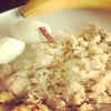 Boiled egg and upma/poha