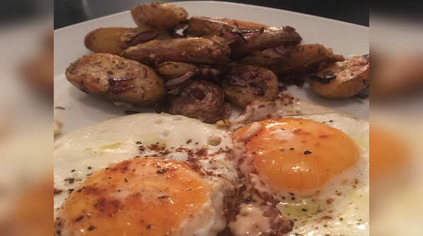 Sweet potato/boiled potato and egg