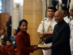 Swapna Barman receives Arjuna Award