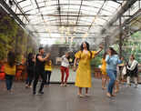 Dance lovers attend a workshop hosted by Poonam Choudhari