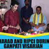 Article image for: Ssharad Malhotra and Ripci Bhatia during Ganpati Visarjan