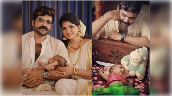 Bigg Boss Malayalam's Deepan Murali hosts a grand naming ceremony for daughter Medhasvi; see cute pics