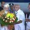 PM Modi received by Karnataka CM BS Yeddiyurappa at Bengaluru Airport