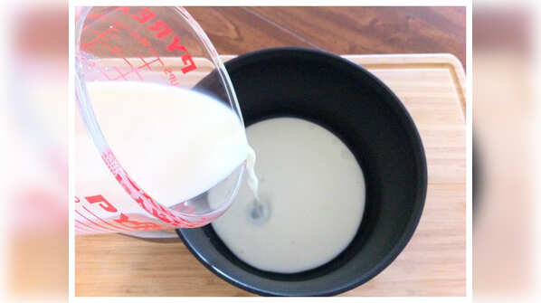 Add water to milk