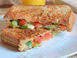 Mixed vegetable and cheese sandwich